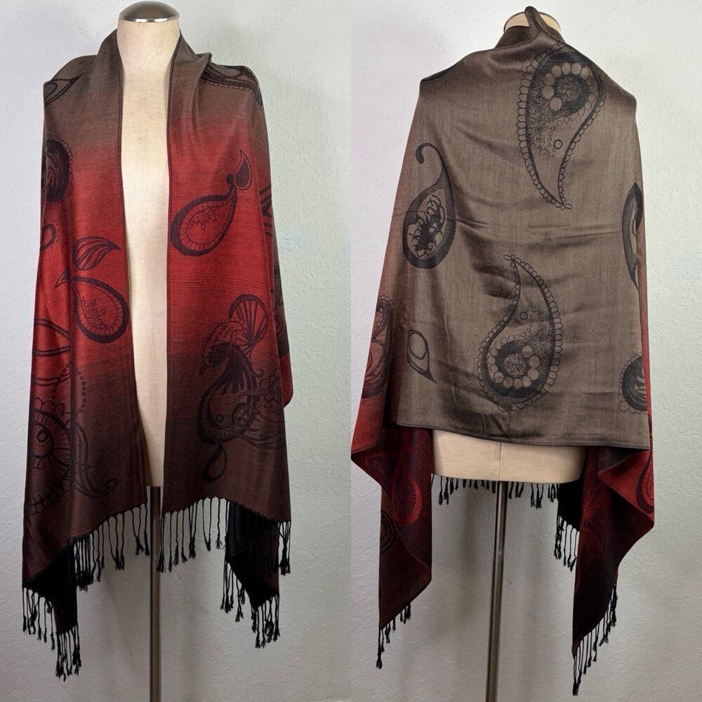 G&K Group SRL Italian Paisley Rectangular Scarf, classic, elegant, travel, chic